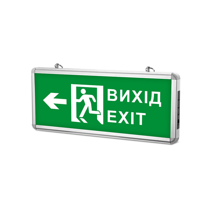 LED светильник аварийный ВЫХОД СО СТРЕЛКОЙ Двухсторонний TITANUM TL-EM101-D  