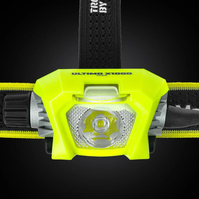 Фонарь налобный Mactronic Ultimo X1000 (1000 Lm) Cool White/Red Type-C Recharg Helmet Kit (PHL0012)  