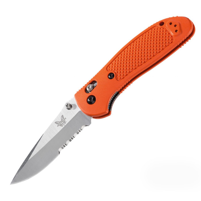 Нож Benchmade Pardue Griptilian, полусерейтор оранжевый (551S-ORG)  