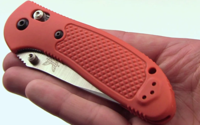 Нож Benchmade Pardue Griptilian, полусерейтор оранжевый (551S-ORG)  