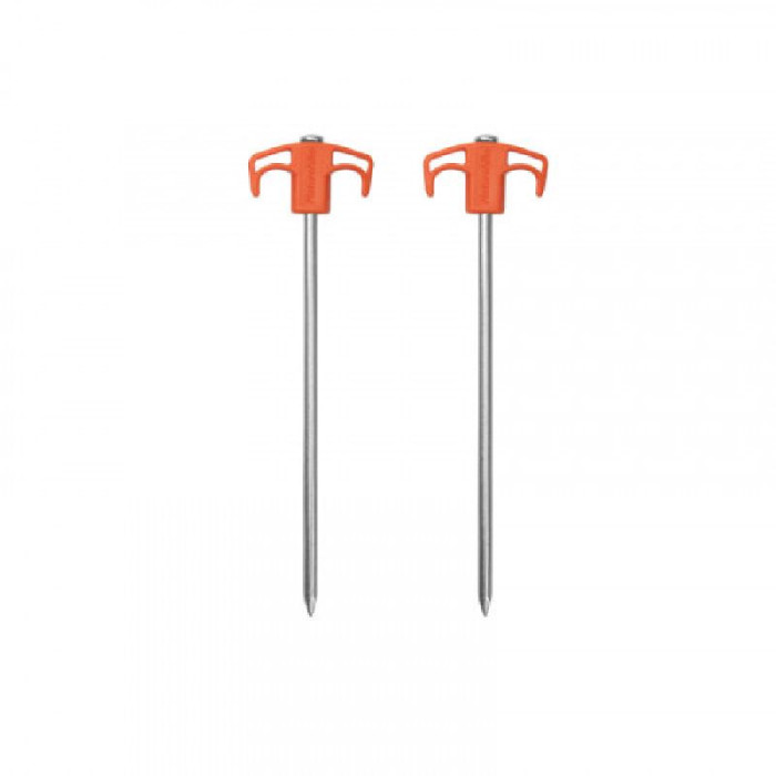 Колышки металлические Naturehike NH21YW133, 25 см, оранжевые 2 шт.  