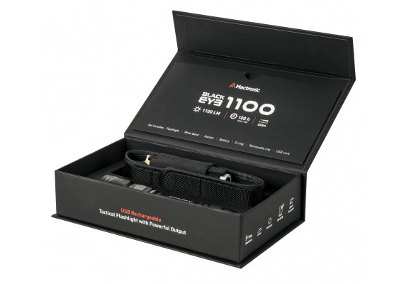 Фонарь тактический Mactronic Black Eye 1100 (1100 Lm) USB Rechargeable (THH0043)  