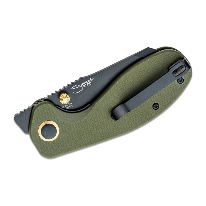 Нож CJRB Maileah L Black Blade, AR-RPM9 Steel, G10 green  