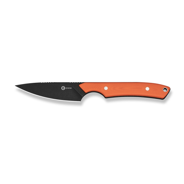 Нож фиксированный карманный Civivi High Grass Field Knife (7,4 см) 14C28N / G10 оранжевый с чехлом  