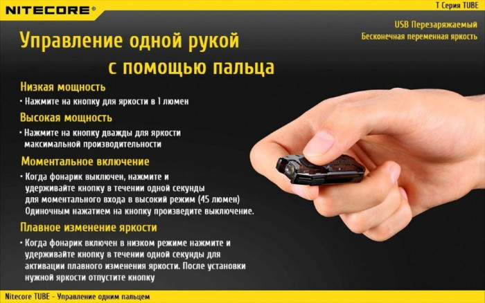 Фонарь-брелок Nitecore TUBE V2.0, 55 люмен (оливковый)  