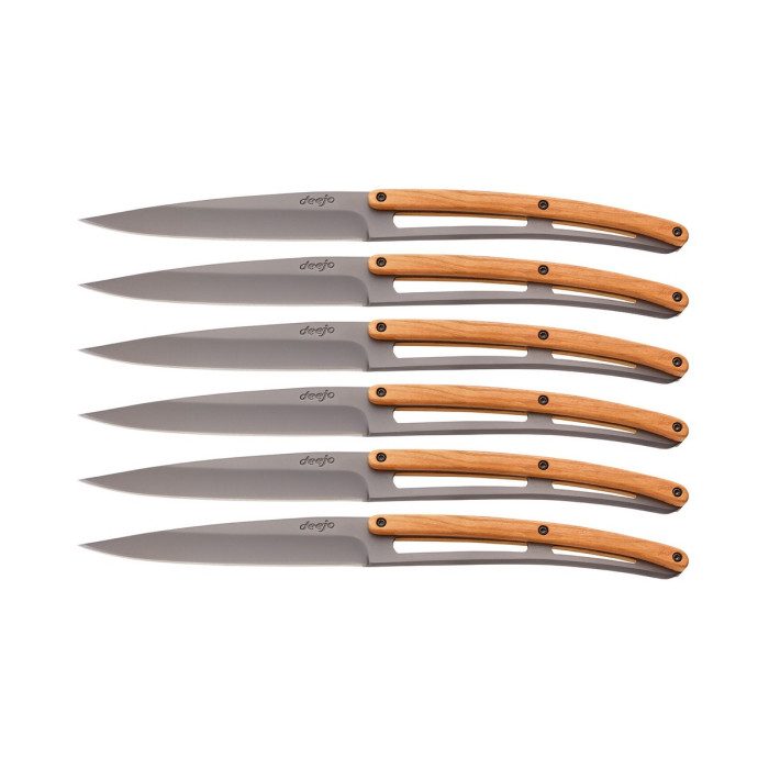 Набор ножей 6 Deejo Steak Knives, titan finish 