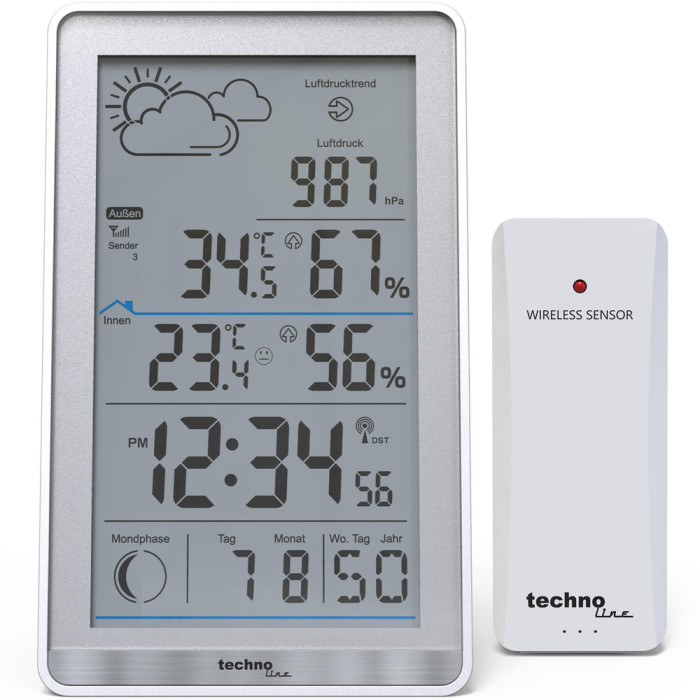 Метеостанция Technoline WS9218 Silver (WS9218)  