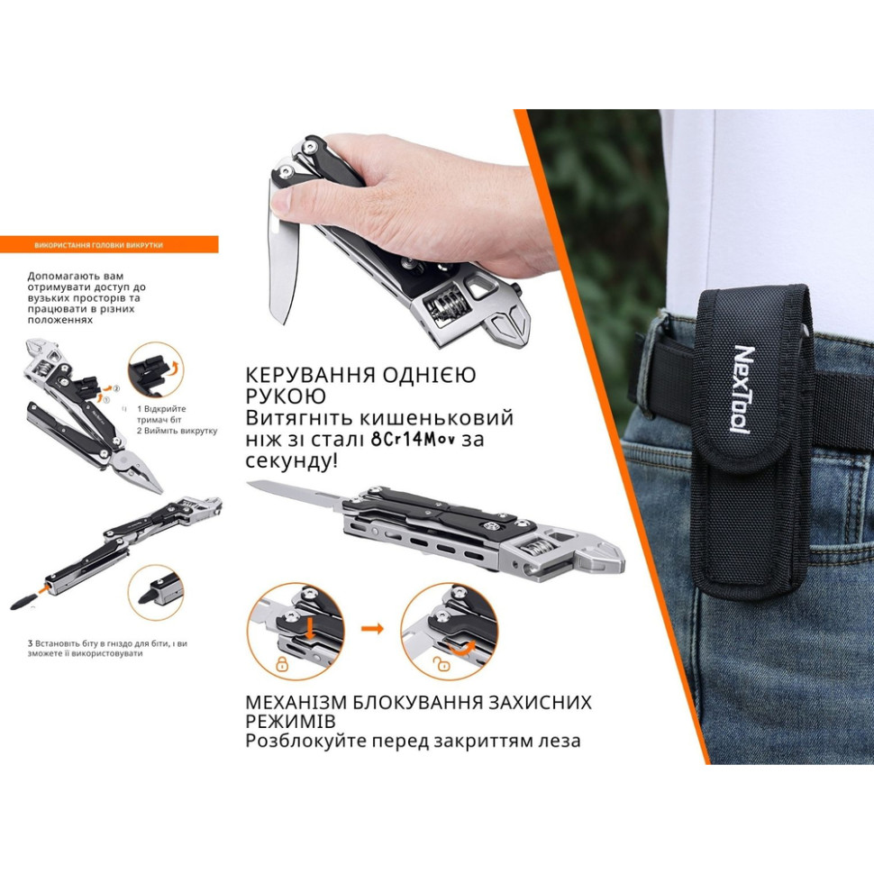 Мультитул NexTool Wrench W4 - Купить в Fonarik.ua