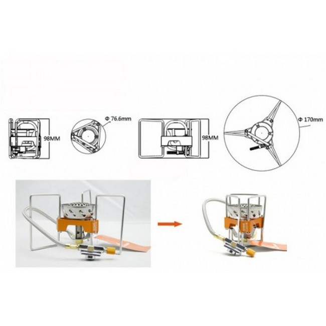 Горелка со шлангом Fire-Maple FMS-02  