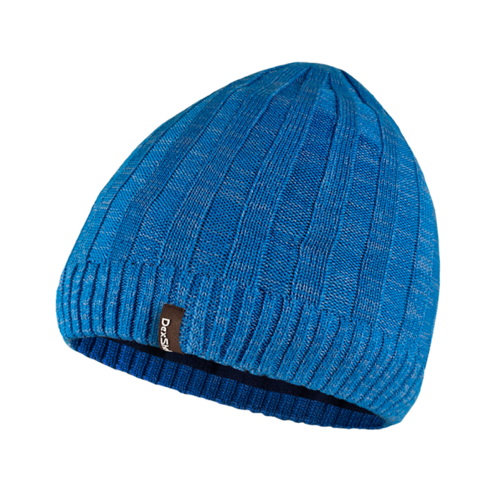 Водонепроницаемая шапка Dexshell Heathered Rib Knit Beanie, onesize (56-58 см), синий  