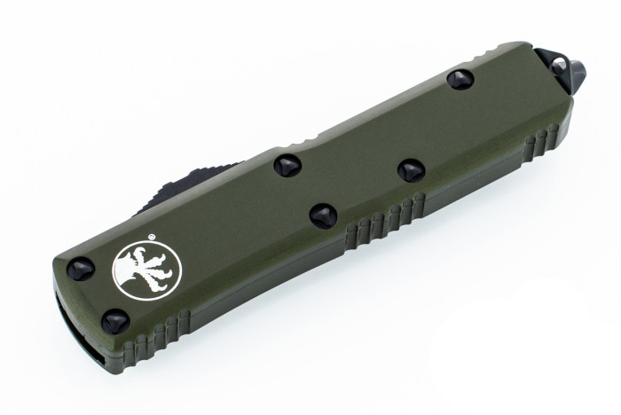 Нож Microtech UTX-85 Tanto Point Black Blade полусеррейтор od green 233-2OD  