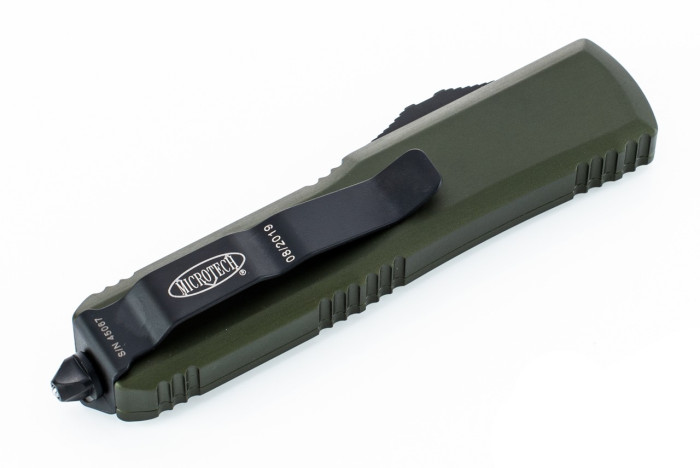 Нож Microtech UTX-85 Tanto Point Black Blade полусеррейтор od green 233-2OD  