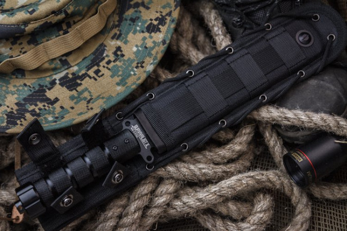 Нож Kizlyar Supreme Survivalist X, сталь AUS8, Black Titanium  