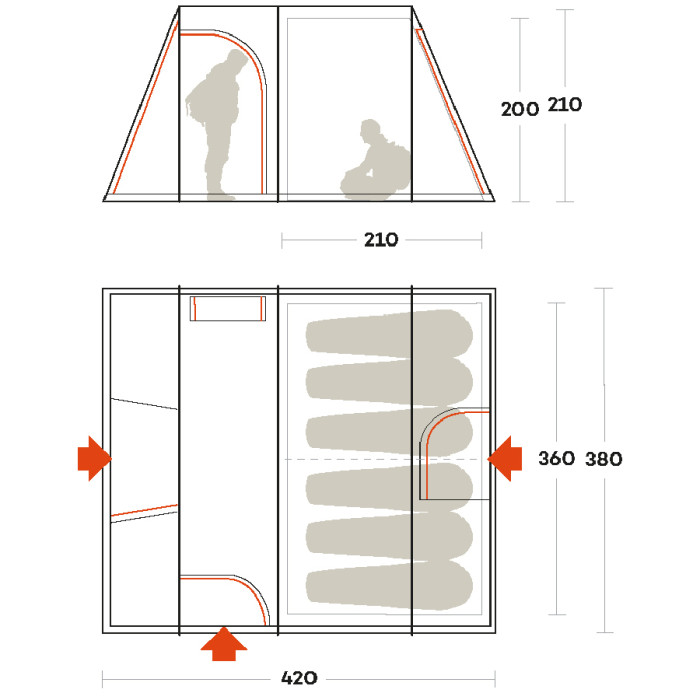 Палатка Ferrino Proxes 6 Blue  