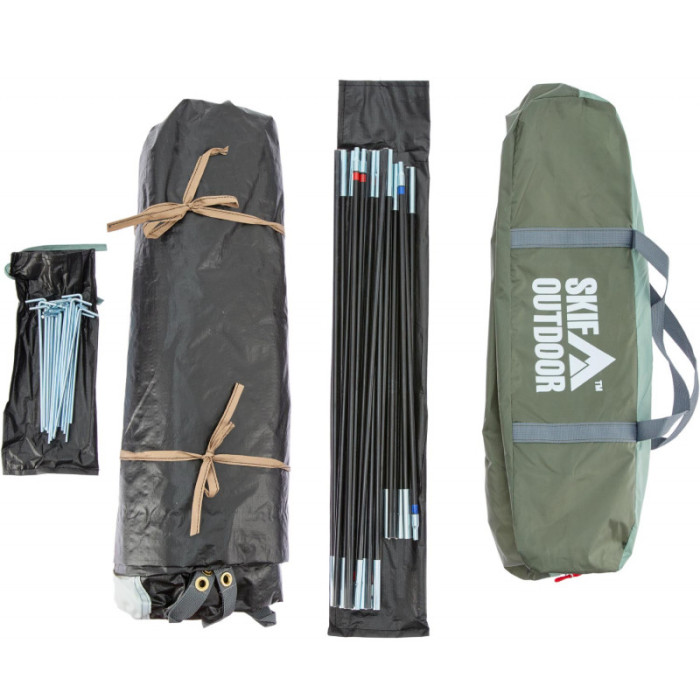 Палатка Skif Outdoor Tendra, 210x180 cm (3-х местная), зеленая  