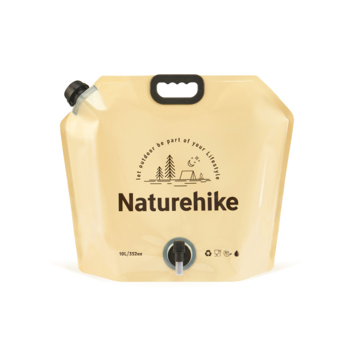 Складной контейнер для воды из полиэтилена Naturehike CNK2450CF027, 10 л, желтый  