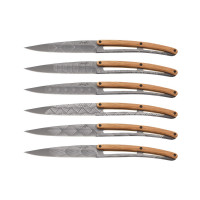 Набор ножей 6 Deejo Steak Knives, titan finish "Art Deco"
