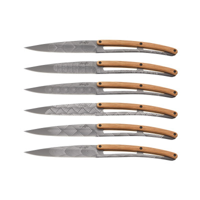 Набор ножей 6 Deejo Steak Knives, titan finish &quot;Art Deco&quot;