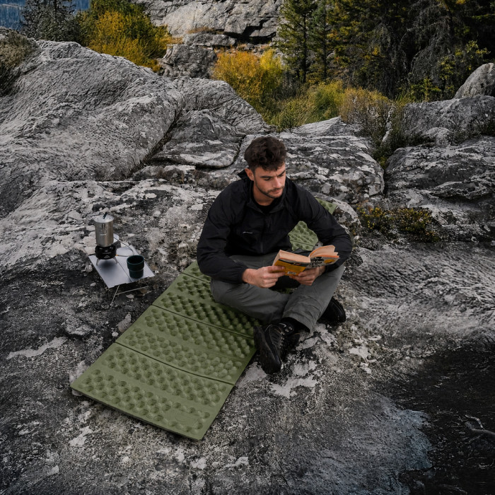 Коврик туристический складной одноместный Naturehike CNK2650WS027, 185 х 56 х 2.6 см, зеленый  