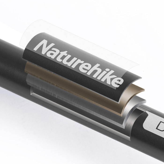 Трекинговая палка алюминиевая Naturehike Qingxue Pro NH17D017-D, 61–135 см, серебристо-серая  