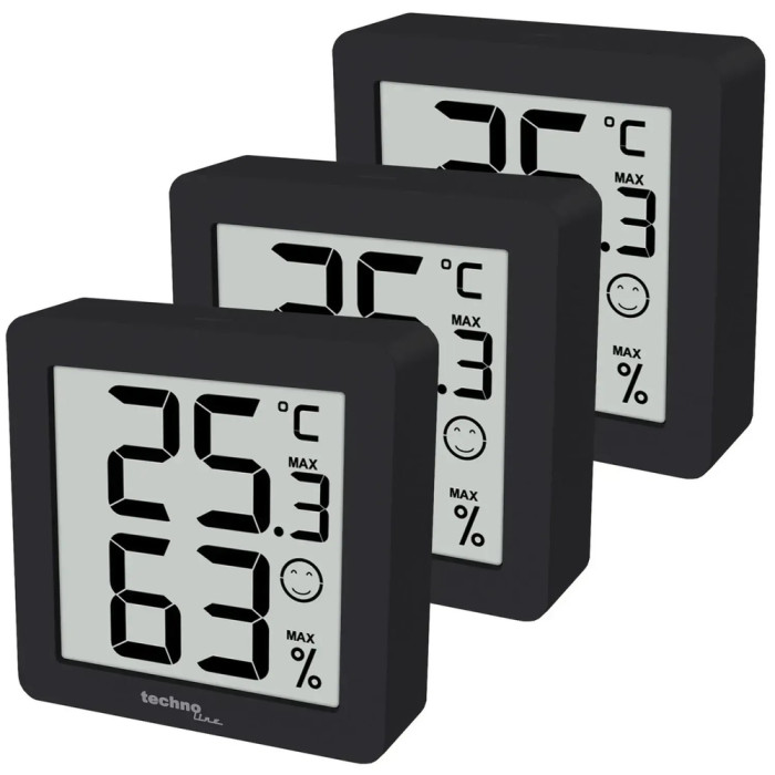 Набор термогигрометров Technoline WS9425 Black (WS9425)  