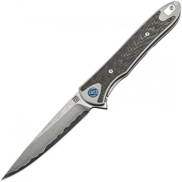 Нож Artisan Shark Damascus Titanium (Gray)  